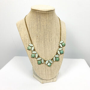 Sea Foam Green Necklace with Gold Chain